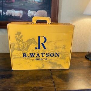 R. Watson Men's Black Sinatra Cowhide Leather Boots